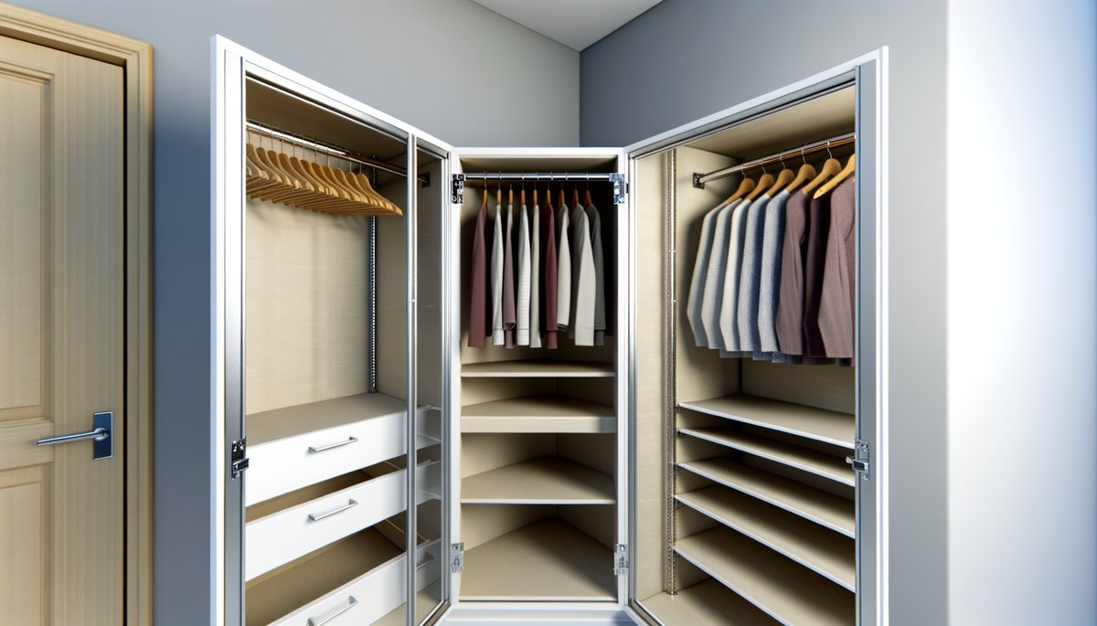 Corner wardrobe design